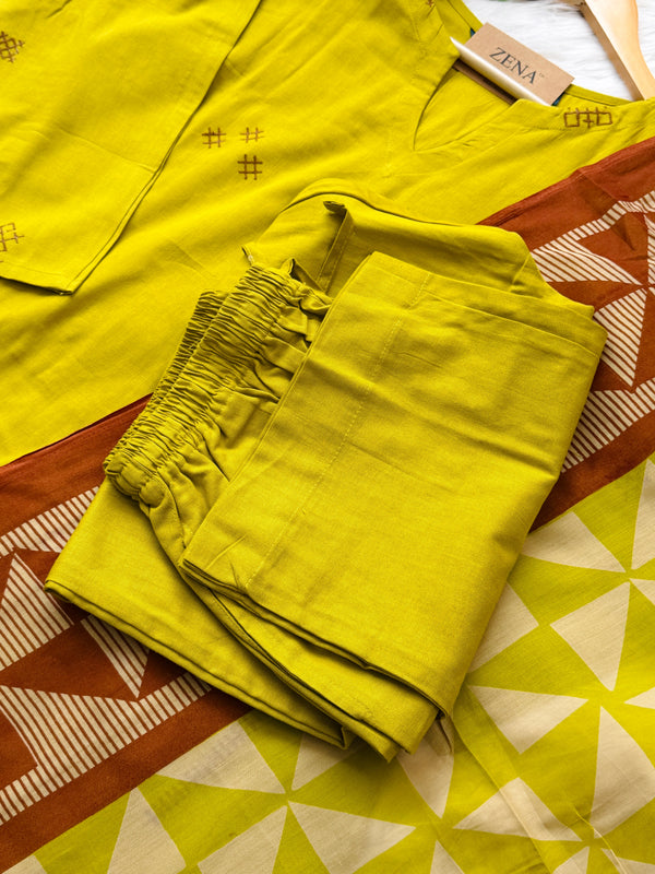 ✨ Pure Cotton A-Line Kurti Set ✨