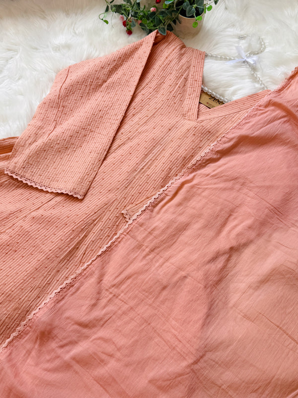 Premium Mul Cotton A-Line Kurti Set – Elegant Ethnic Wear