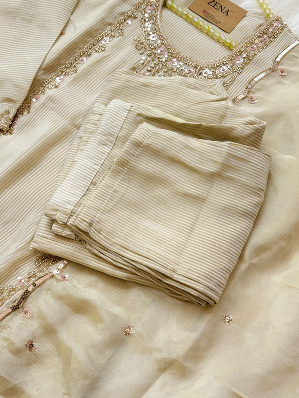 ✨ Tissue Silk Handwork Party Wear Suit ✨