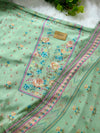 Pure Muslin Digital Printed Suit with Pure Chinnon Digital Printed Organza Border Dupatta