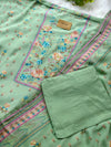 Pure Muslin Digital Printed Suit with Pure Chinnon Digital Printed Organza Border Dupatta