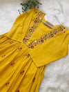 ✨ Pure Cotton Mirror Work Anarkali Set ✨
