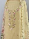 Unstitched Tissue Silk Party Wear Suit with Organza Dupatta