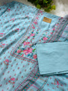 Pure Muslin Digital Printed Suit with Pure Chinnon Digital Printed Organza Border Dupatta