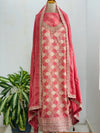 Premium Moga Silk Jacquard | Handwork Suit with Silk Georgette Dupatta