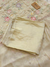 ✨ Tissue Silk Handwork Party Wear Unstitched Suit ✨