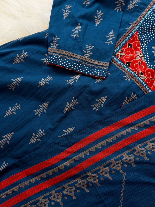 ✨ Pure Cotton Kurti Set Paired with Kota Doria Dupatta ✨