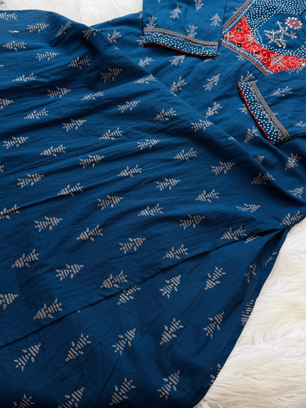 ✨ Pure Cotton Kurti Set Paired with Kota Doria Dupatta ✨
