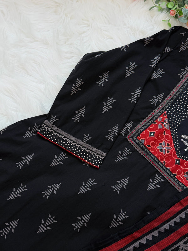✨ Pure Cotton Kurti Set Paired with Kota Doria Dupatta ✨