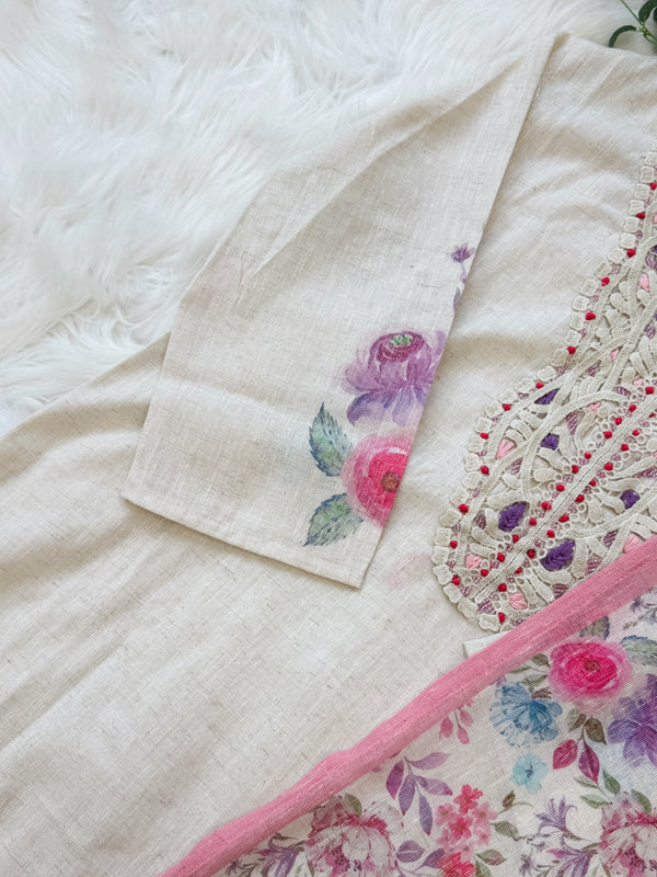 ✨ Linen Cotton Kurti Set ✨