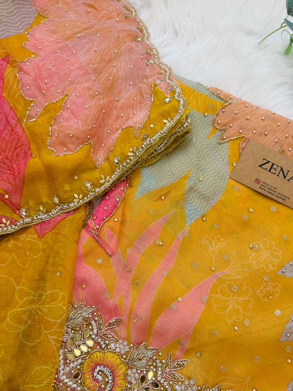 ✨ Viscose Organza Unstitched Suit ✨