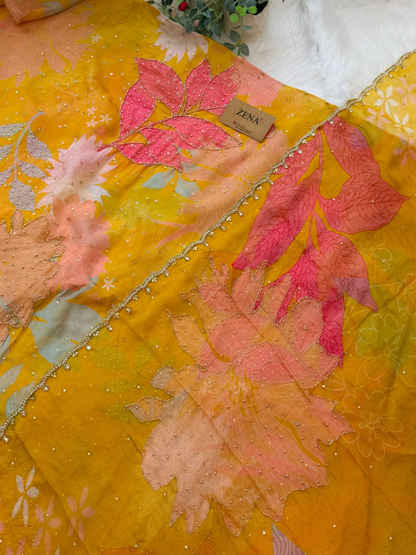 ✨ Viscose Organza Unstitched Suit ✨