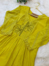 ✨ Glass Chanderi Anarkali Kurti Set ✨