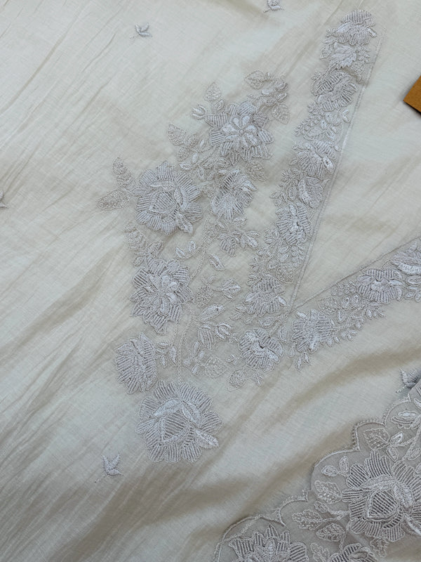 ✨ Mul Chanderi Embroidered Unstitched Suit ✨