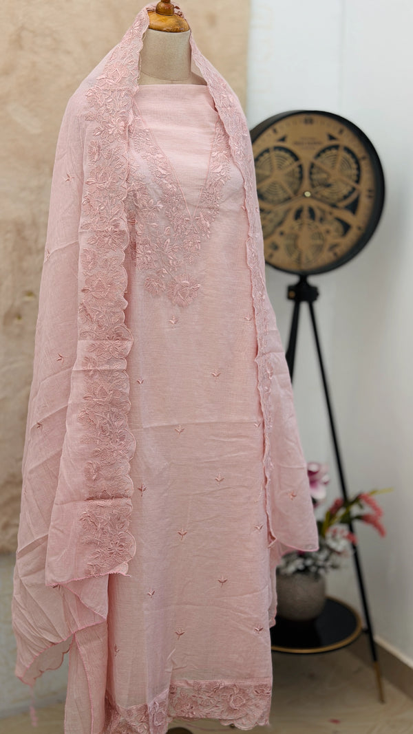 ✨ Mul Chanderi Embroidered Unstitched Suit ✨