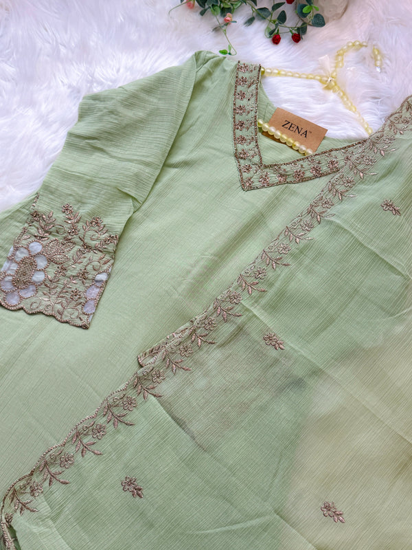 ✨ Handwork Party Wear Kurti Set ✨