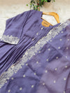 ✨ Glass Chanderi Embroidered Anarkali Set ✨