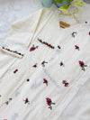 ✨ Pure Cotton Embroidered A-Line Kurti Set ✨