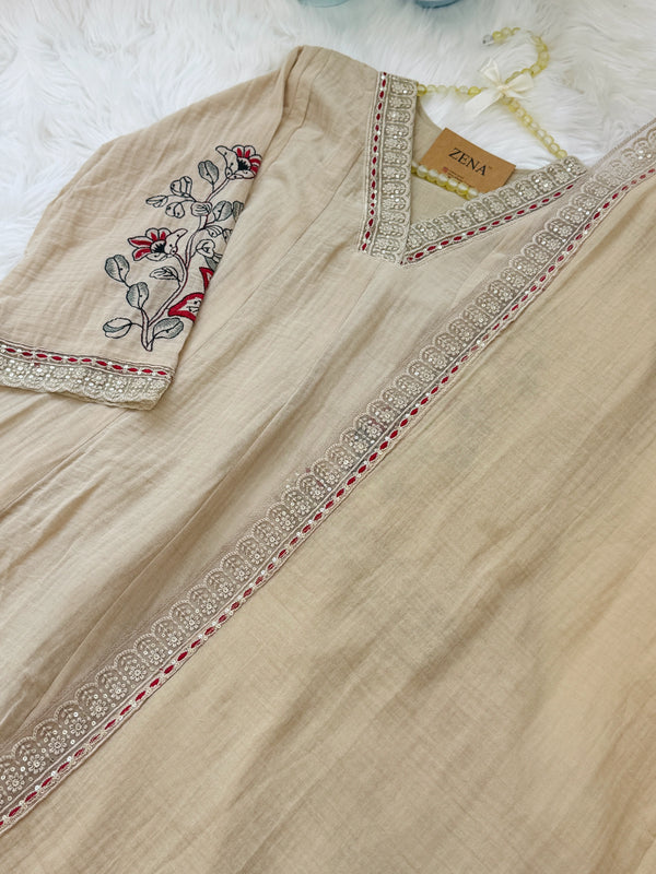 ✨ Mul Cotton Embroidered Kurti Set ✨