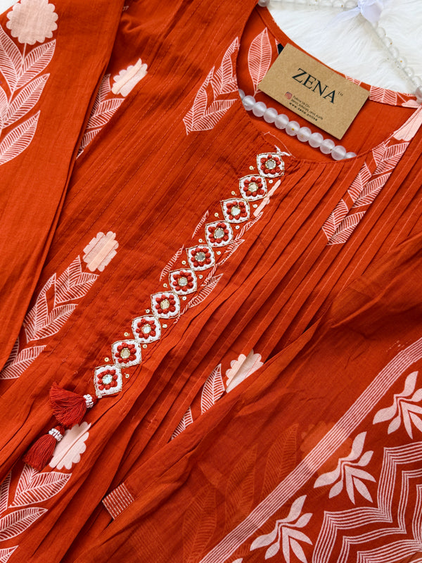 ✨ Pure Cotton Anarkali Set ✨
