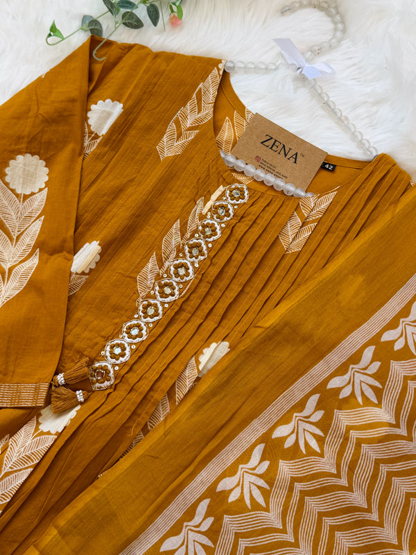 ✨ Pure Cotton Anarkali Set ✨