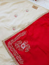 💕 Premium Crepe Hand-Detailed Unstitched Partywear Suit 💕
