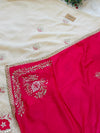 💕 Premium Crepe Hand-Detailed Unstitched Partywear Suit 💕