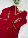 ✨ Pure Mul Chanderi Handwork A-Line Kurti Set ✨