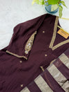 ✨ Pure Mul Chanderi Handwork A-Line Kurti Set ✨