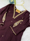 ✨ Pure Mul Chanderi Handwork A-Line Kurti Set ✨