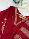✨ Pure Mul Chanderi Handwork A-Line Kurti Set ✨