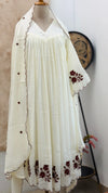 ✨ Glass Chanderi Handwork Anarkali Set for Women ✨