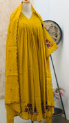 ✨ Glass Chanderi Handwork Anarkali Set for Women ✨