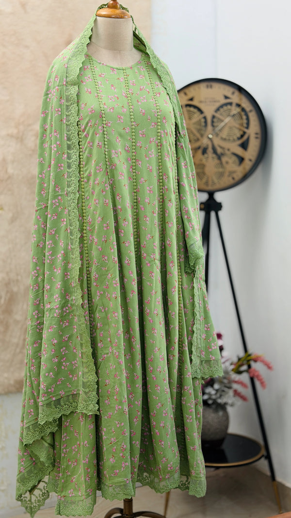 ✨ Imported Crush Rayon Anarkali Set ✨