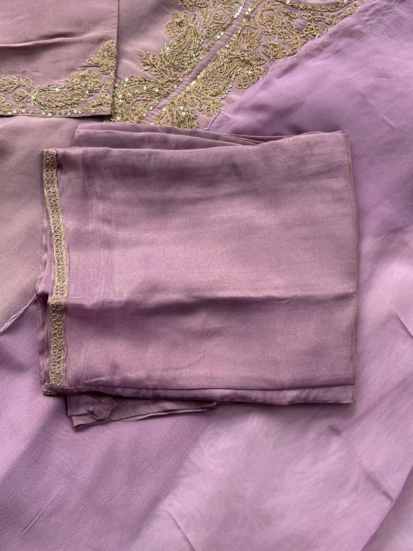 Premium Tissue Silk Handwork Kurti Set