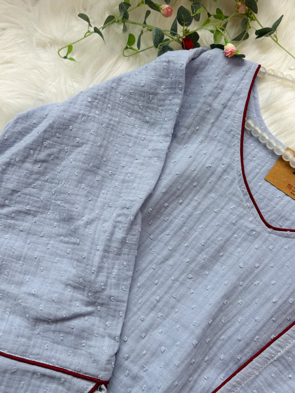 ✨ Crush Cotton A-Line Kurti Set ✨