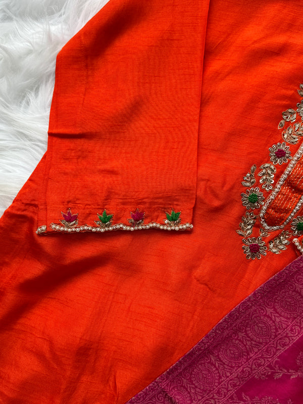 Banarasi Dolasilk Kurti Set with Banarasi Bhuvan Silk Dupatta