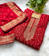 Unstitched Cotton Jacquard Partywear Suit – Comfort Meets Festive Elegance