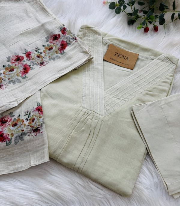 ✨ Mul Cotton Embroidered Kurti Set ✨