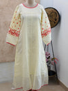 ✨ Mul Chanderi Embroidered A-Line Kurti Set