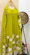 ✨ Premium Mul Chanderi Hand-Detailed Anarkali Set ✨