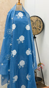 Mul Chanderi Hand Detailed Unstitched Suit