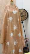 Mul Chanderi Hand Detailed Unstitched Suit
