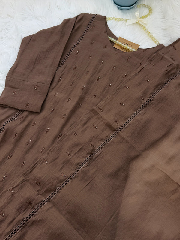 ✨ Mul Chanderi A-Line Kurti Set ✨
