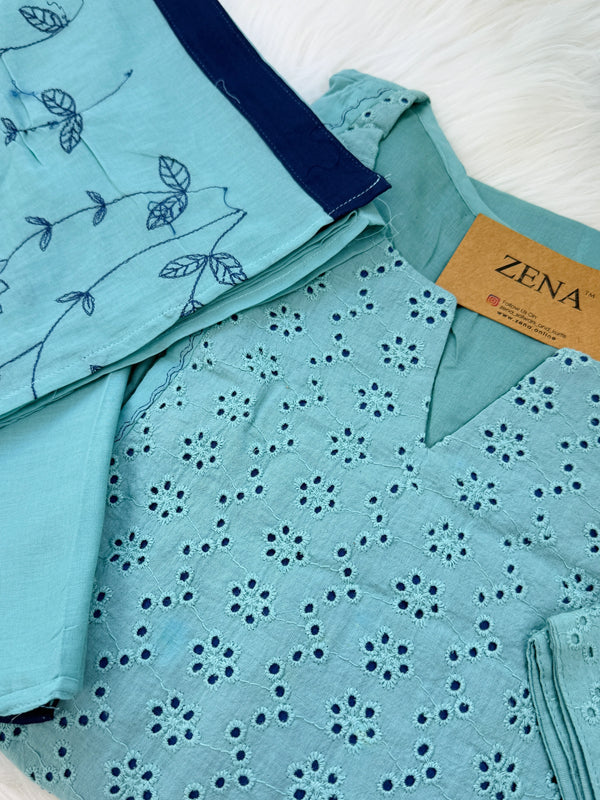 ✨ Pure Cotton A-Line Kurti Set