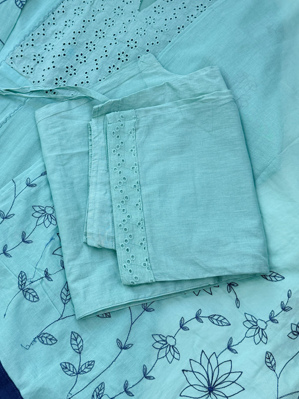✨ Pure Cotton A-Line Kurti Set