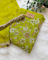 ✨ Premium Cosmo Tissue Silk Handwork Unstitched Suit ✨