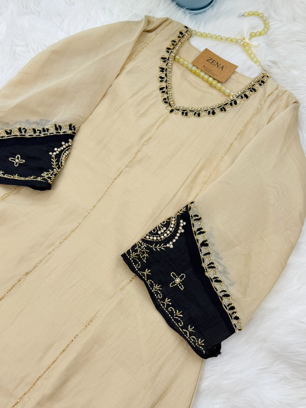 ✨ Mul Chanderi Handwork Party Wear Kurti Set