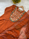 ✨ Pure Cotton Mirror Work Kurti Set ✨