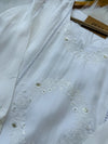 Mul Cotton A-Line Embroidered Kurti Set